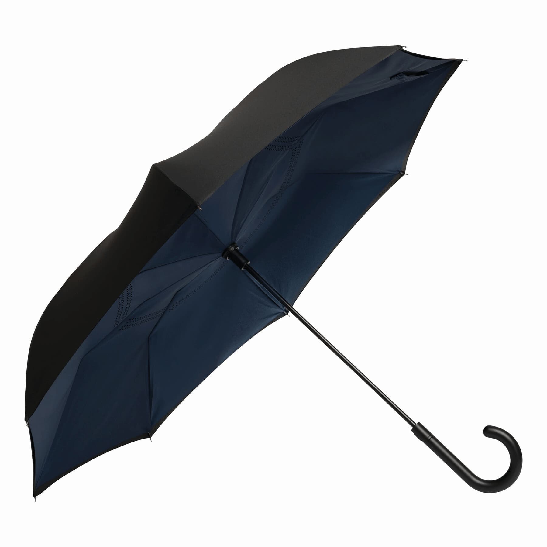 OPPOSITE - Umbrelă baston automată, Negru, Albastru închis