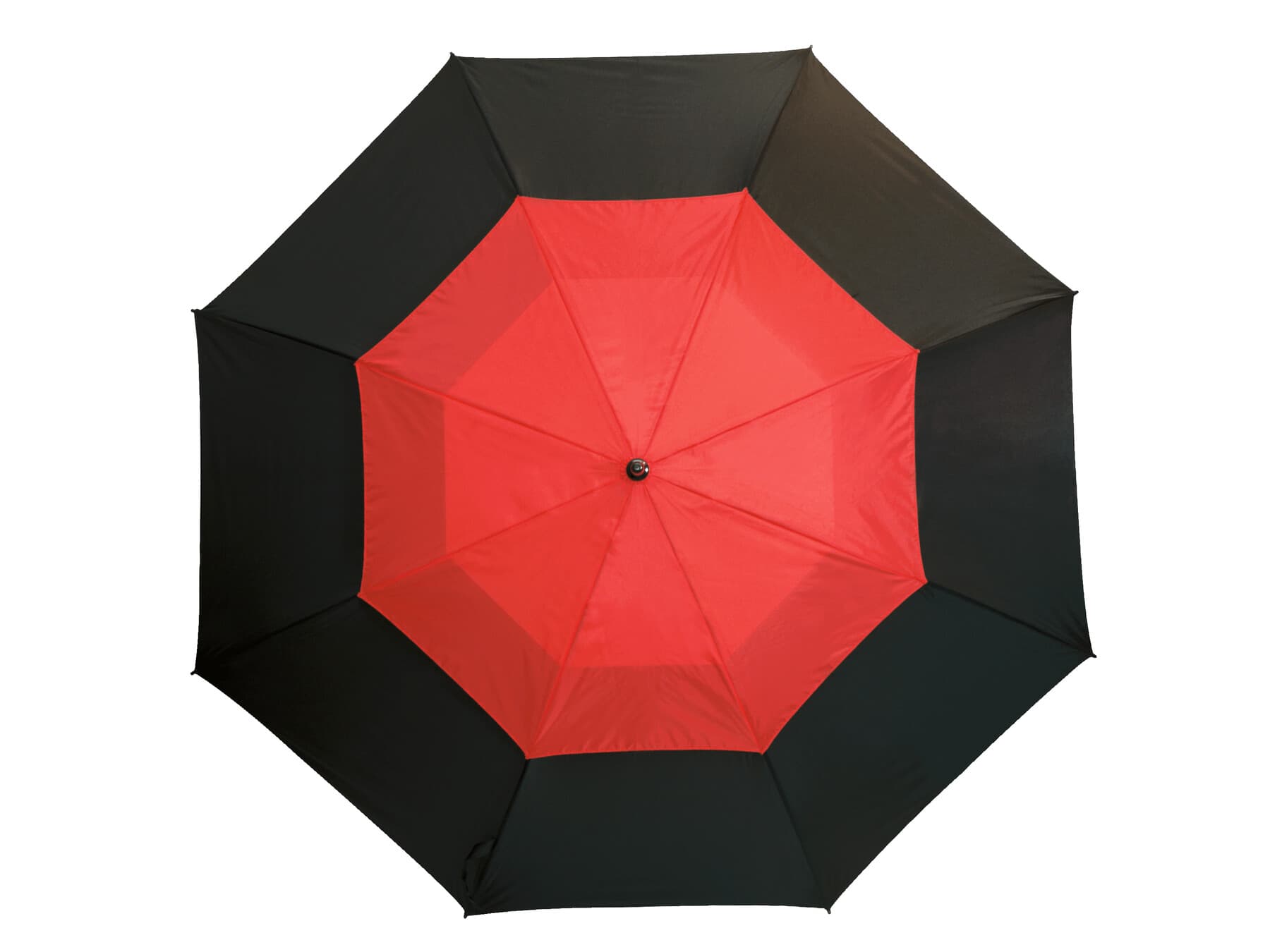 MONSUN - Umbrelă de golf din fibră de sticlă, Negru, Roșu