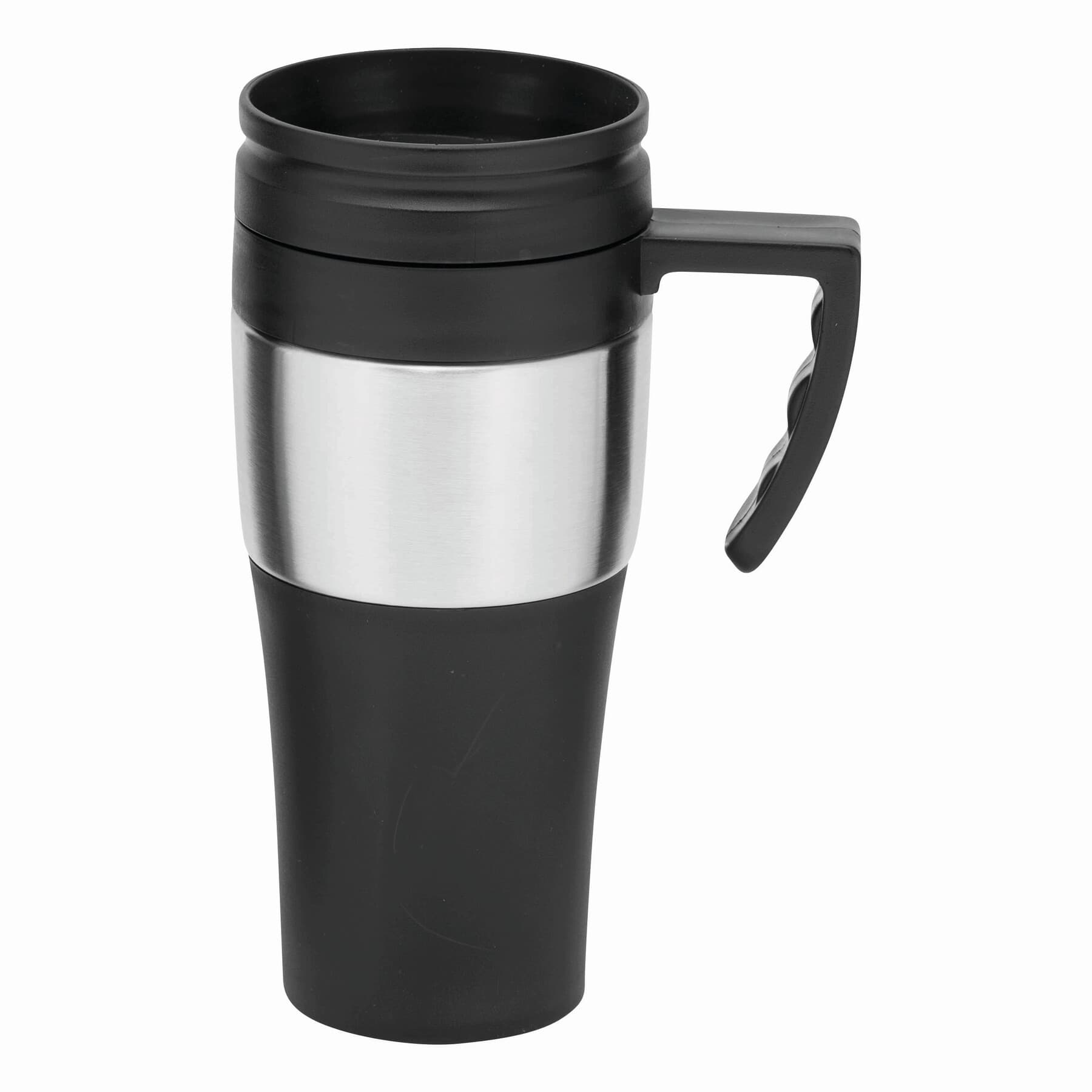 HOT DRINK - Cană cu pereți dubli, Negru, Argintiu