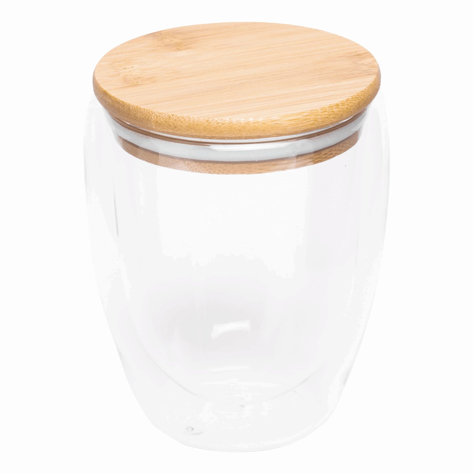 BAMBOO ART M - Pahar cu pereți dubli, capacitate aprox. 350 ml, Maro, Transparent
