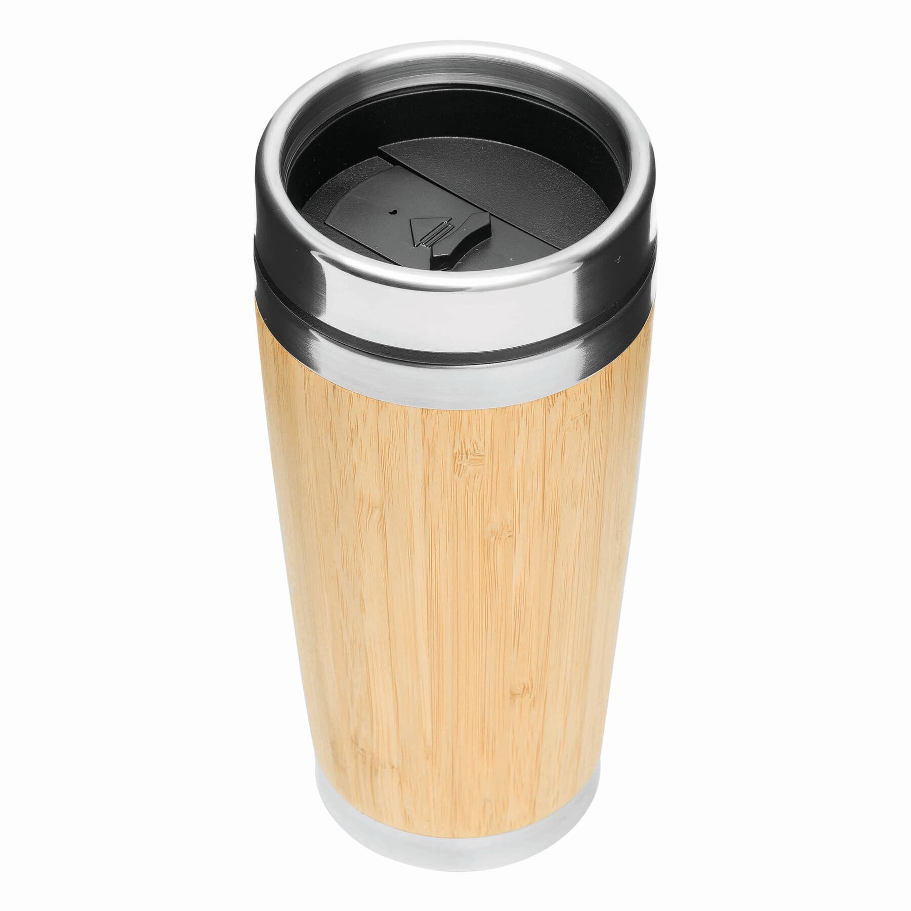 BAMBOO DRINK - Cană termică de voiaj, Maro, Argintiu