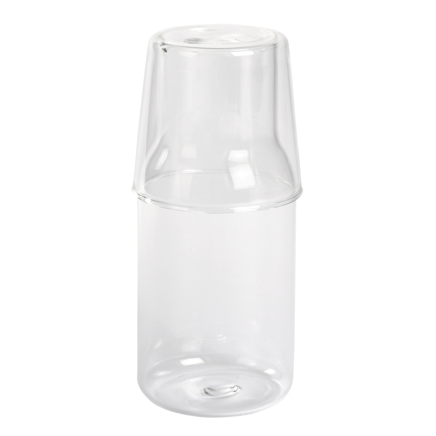 CALMY - Carafă din sticlă cu pahar, Transparent