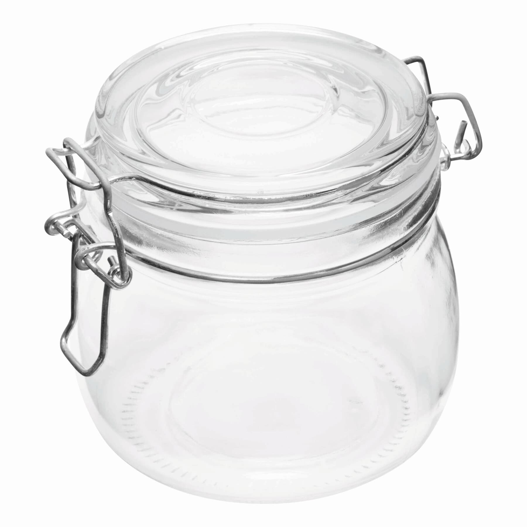 CLICKY M - Borcan din sticlă, aprox. 500 ml, Transparent