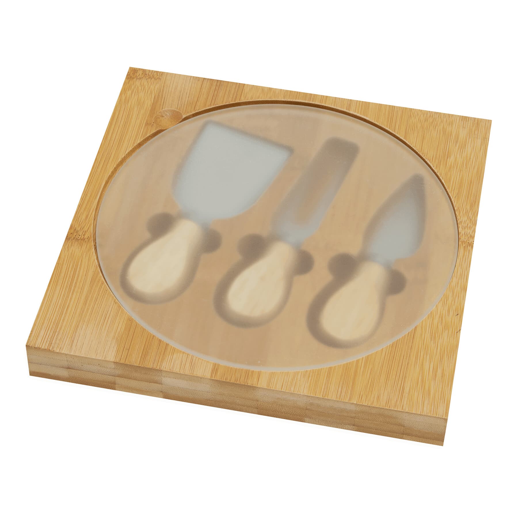ORBITY - Set de cuțite pentru brânză, Maro