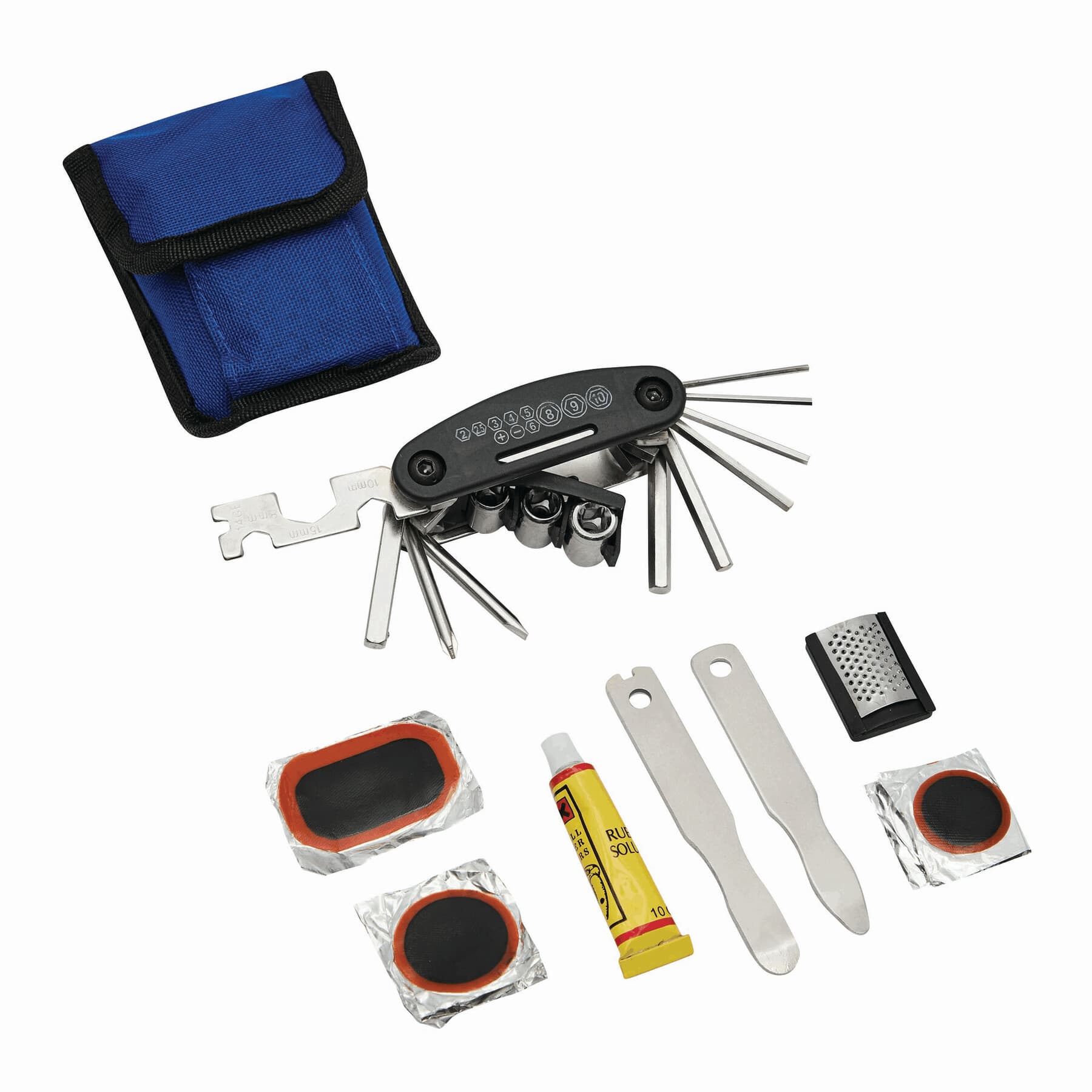 ON TOUR - Set practic pentru reparat bicicleta, din inox