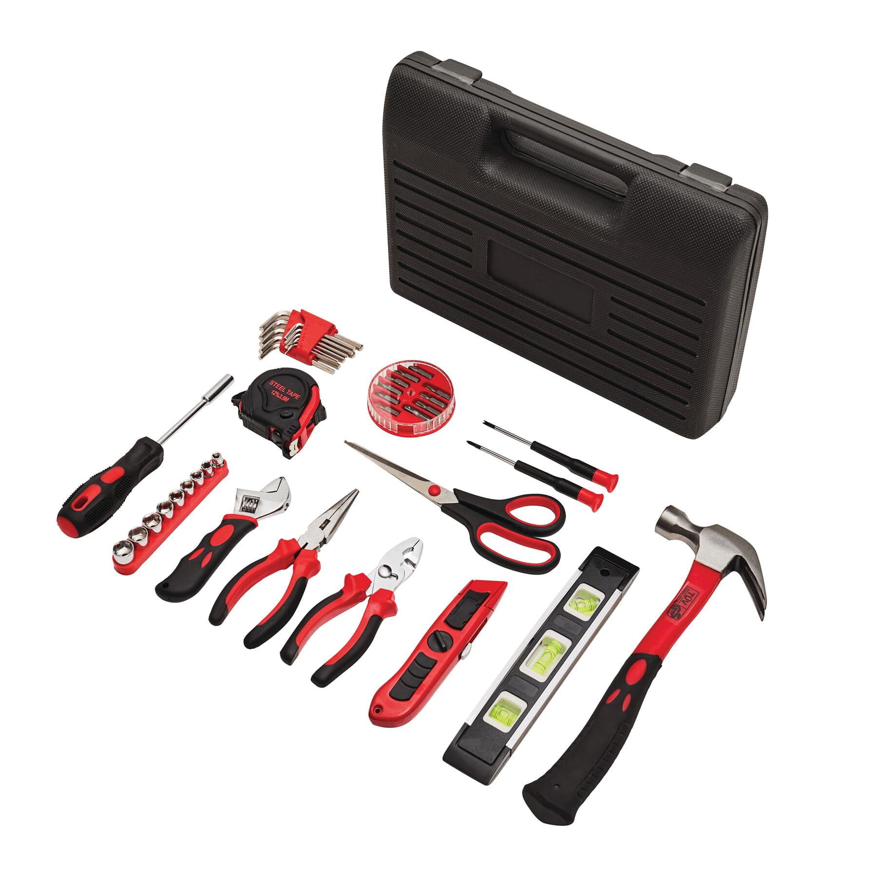 MASTERKIT - Set de scule, 42 de piese, Negru, Roșu