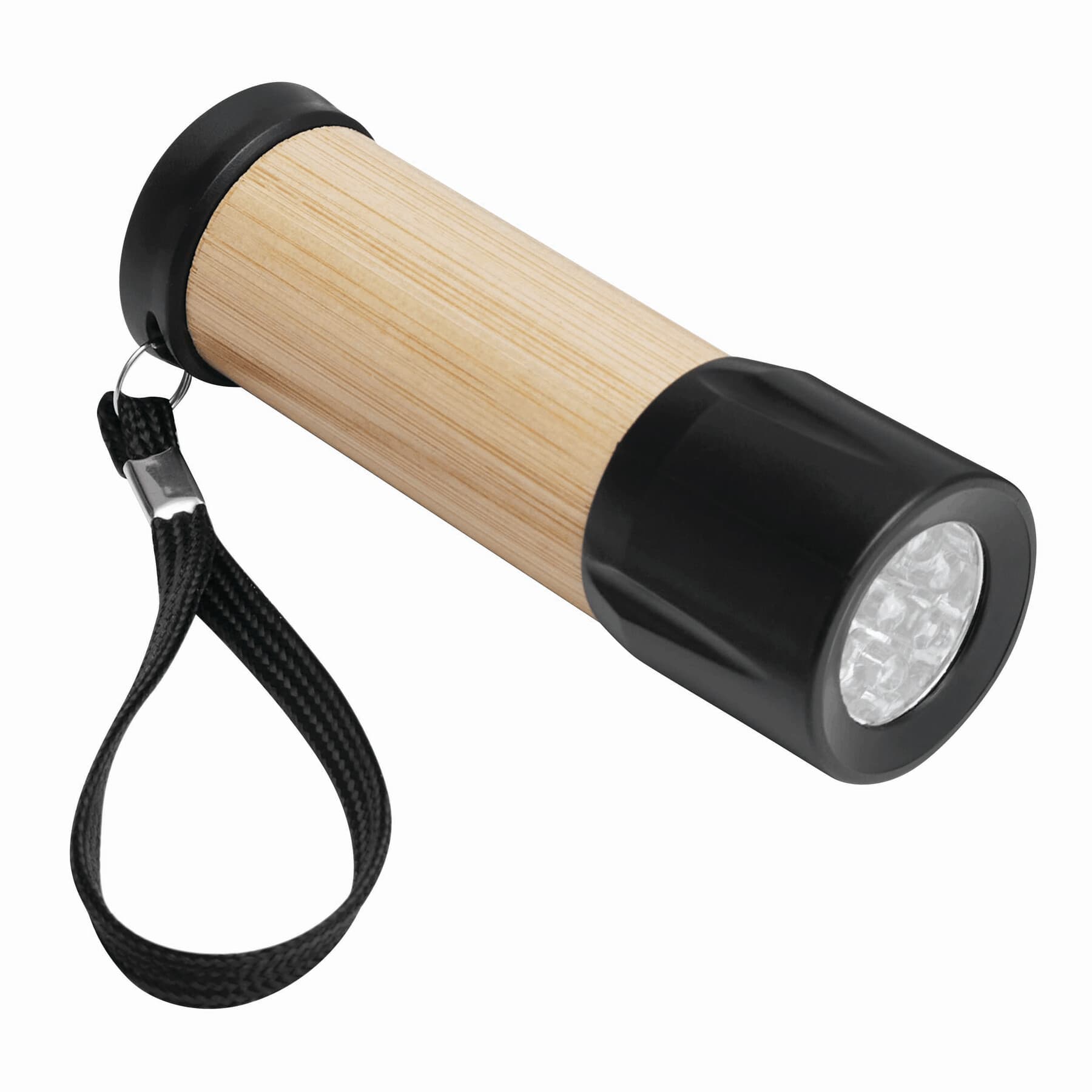 BAMBOO SHINE - Lanternă LED, Negru, Maro