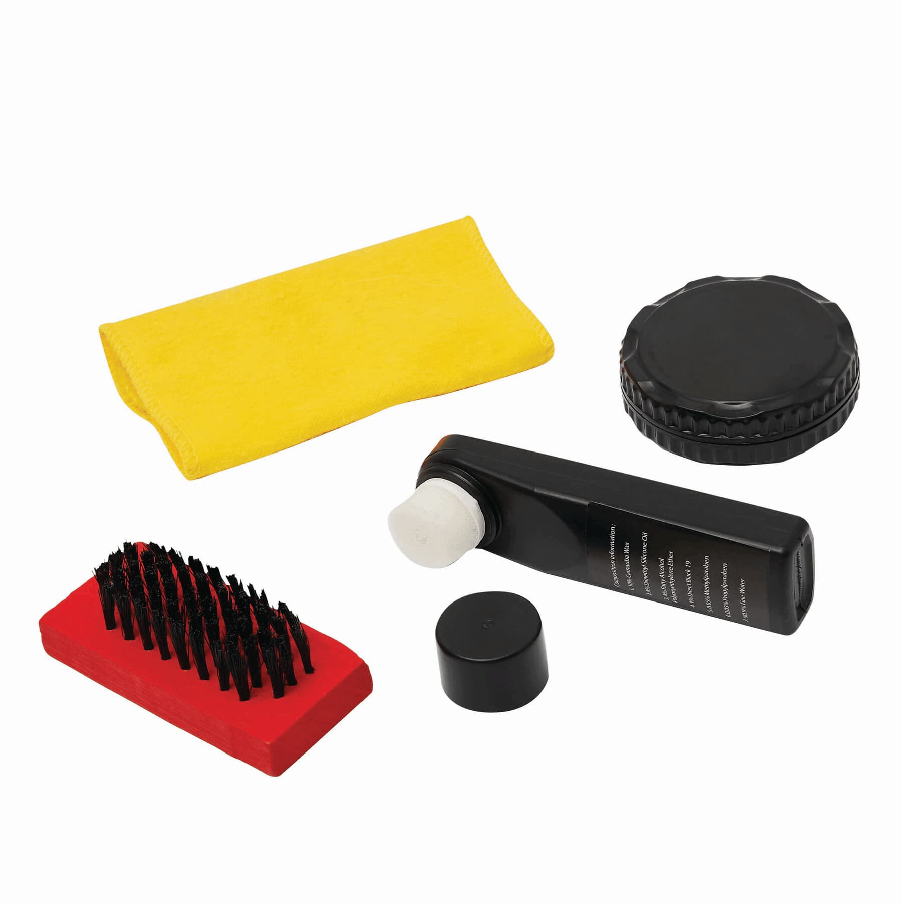 SMALL SHINE - Set de curățat pantofi, Negru, Roșu, Galben
