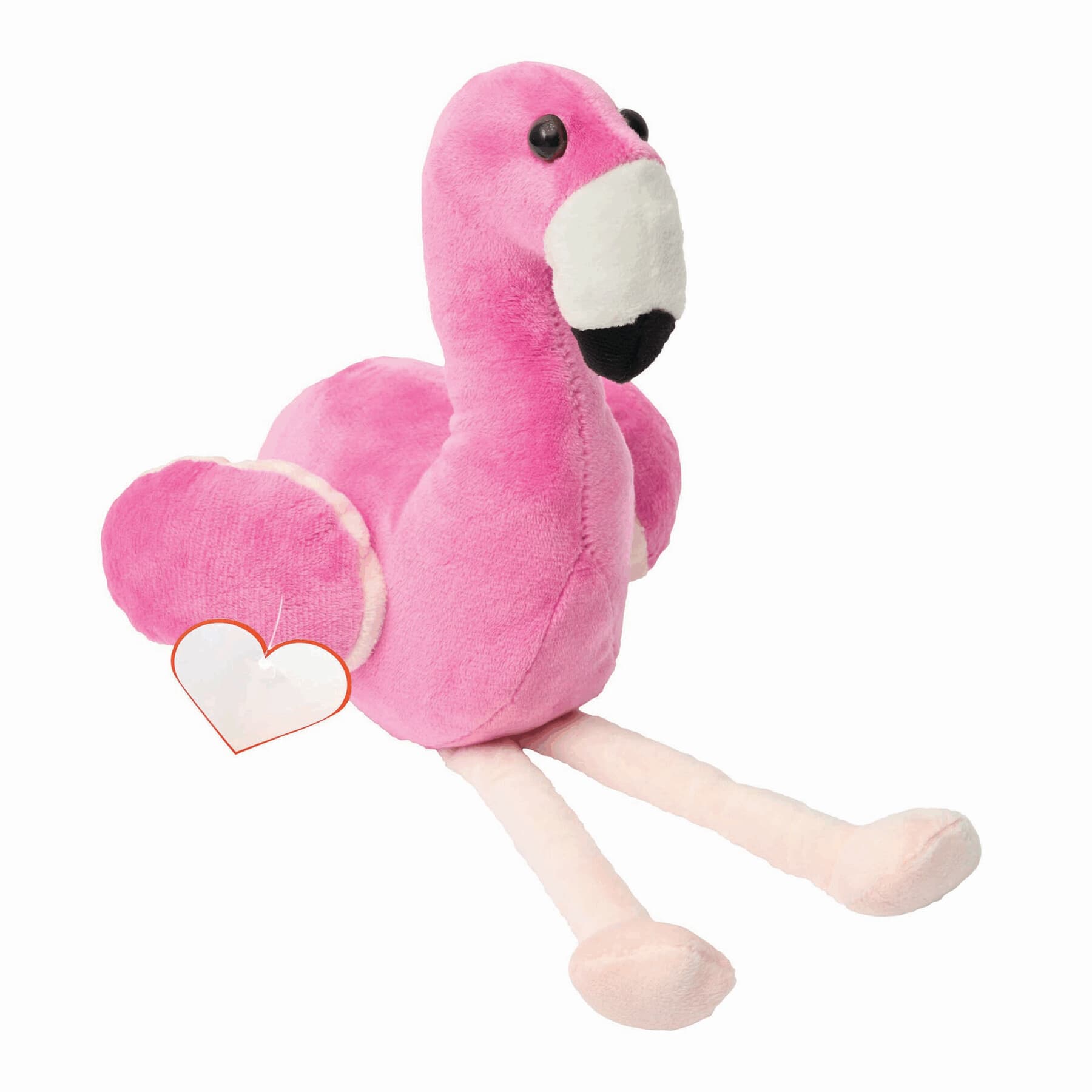 LUISA - Flamingo de pluș, Negru, Roz, Alb