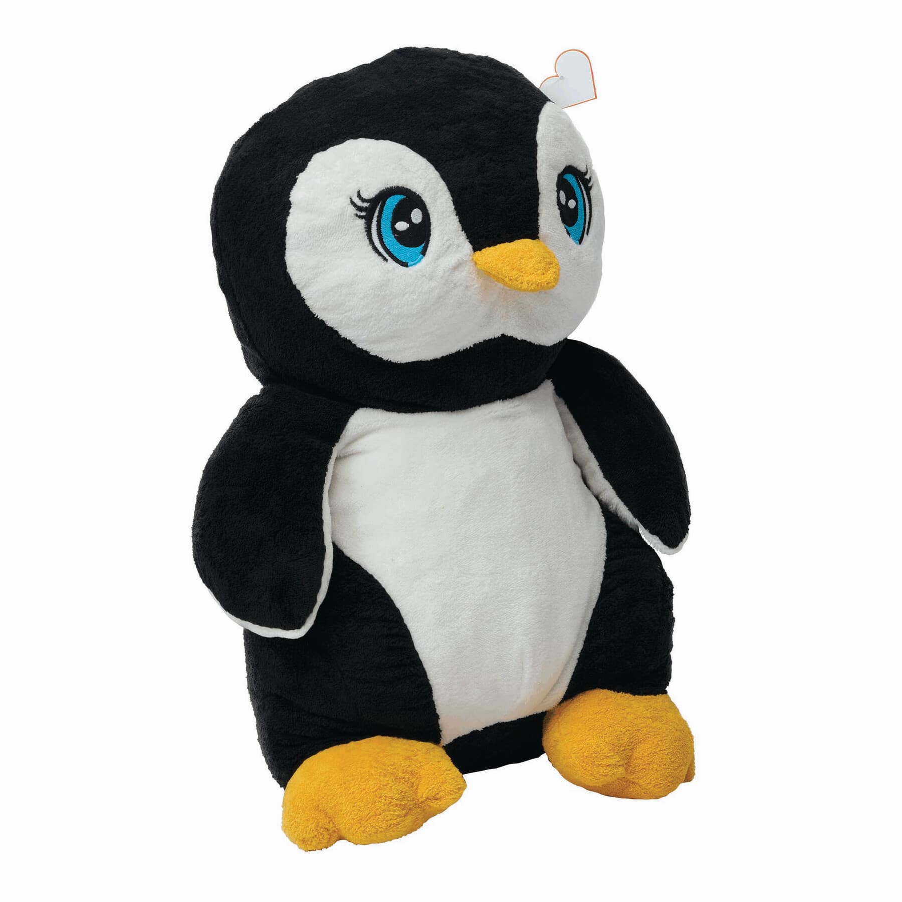 SKIPPER - Pinguin mare de pluș, Negru, Alb