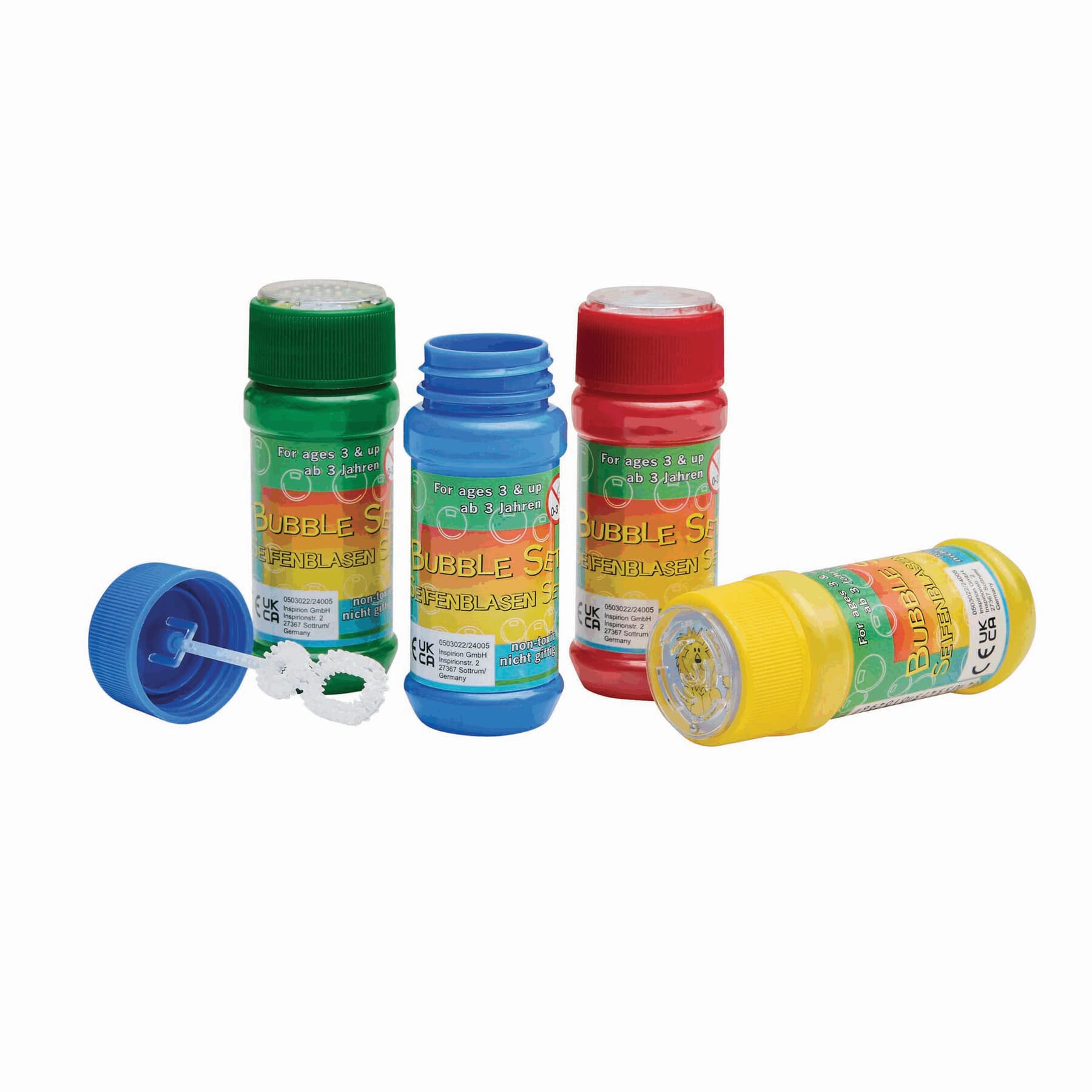 AIR BUBBLE - Baloane de săpun, 4 culori asortate, preț pe bucată, Albastru, Verde, Roșu, Galben