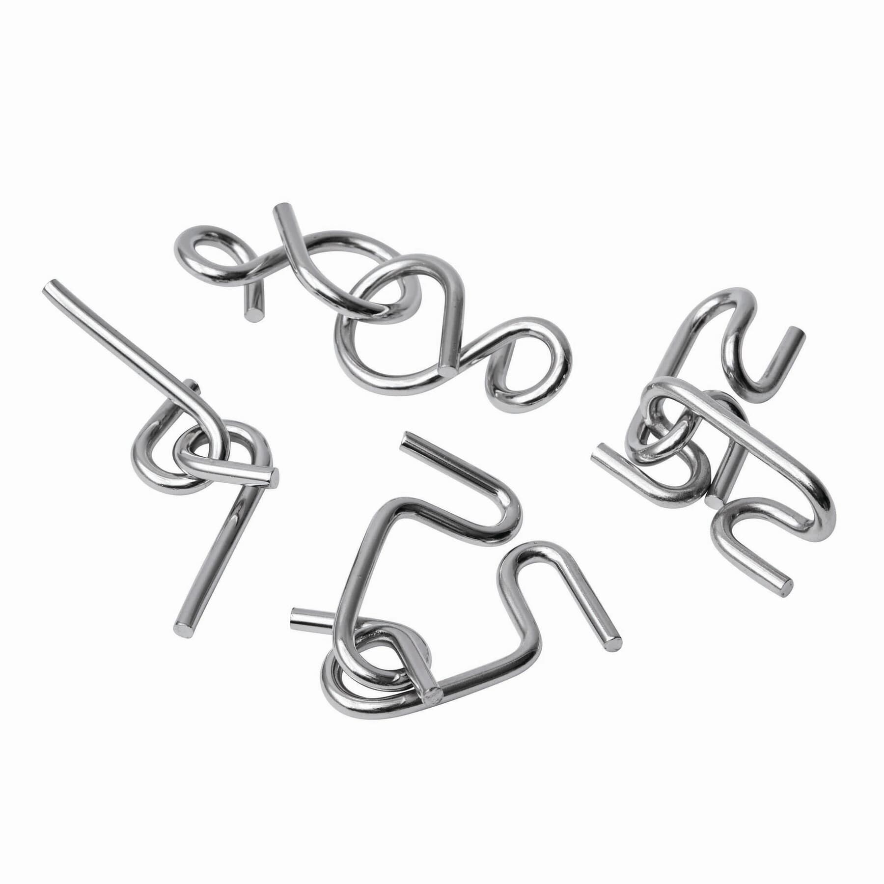 CLEVER CONCEPTION - Puzzle metalic dificil CLEVER, 4 modele asortate, preț pe bucată, Argintiu