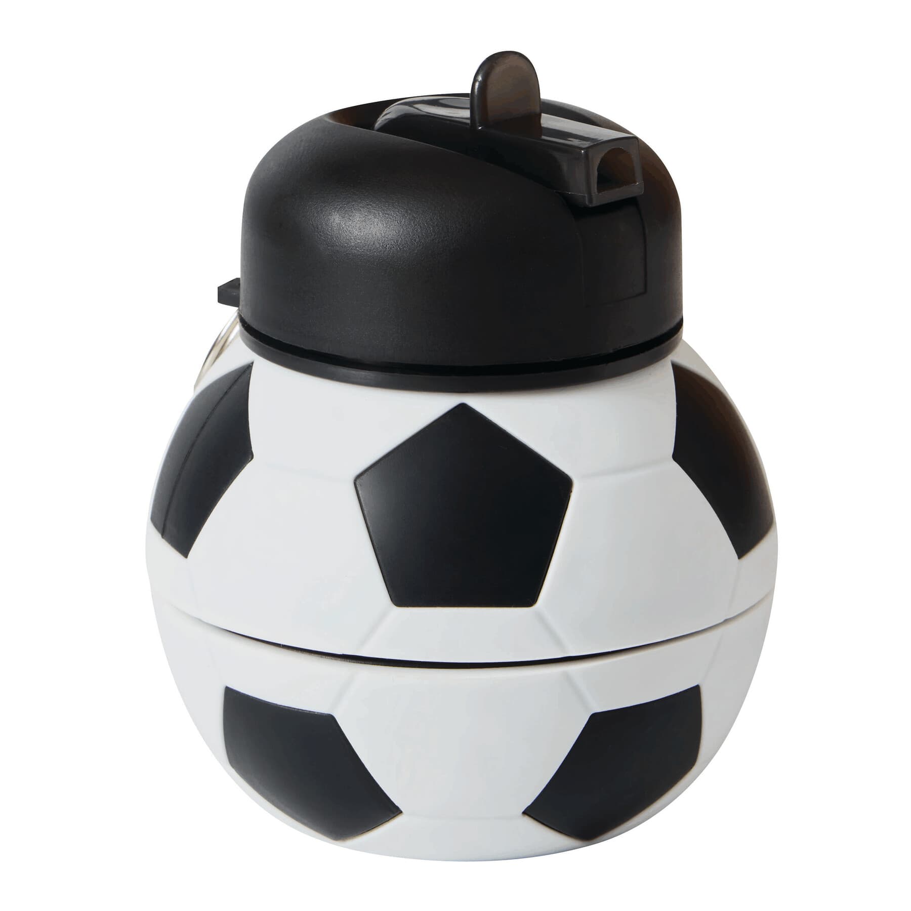 SOCCERMATE - Sticlă de apă pliabilă, Negru, Alb