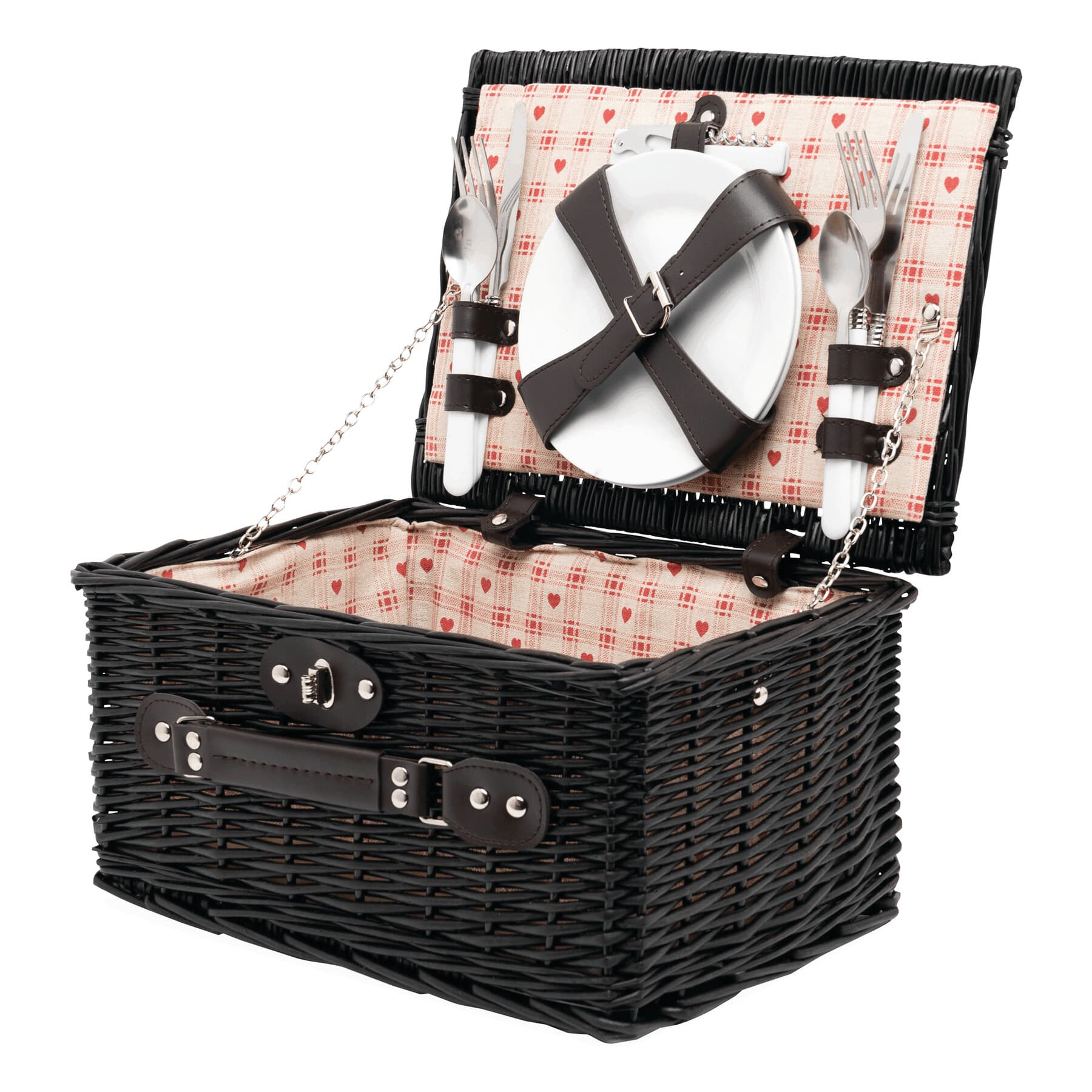 SUNSET PARK - Coș de picnic din nuiele, Dark brown