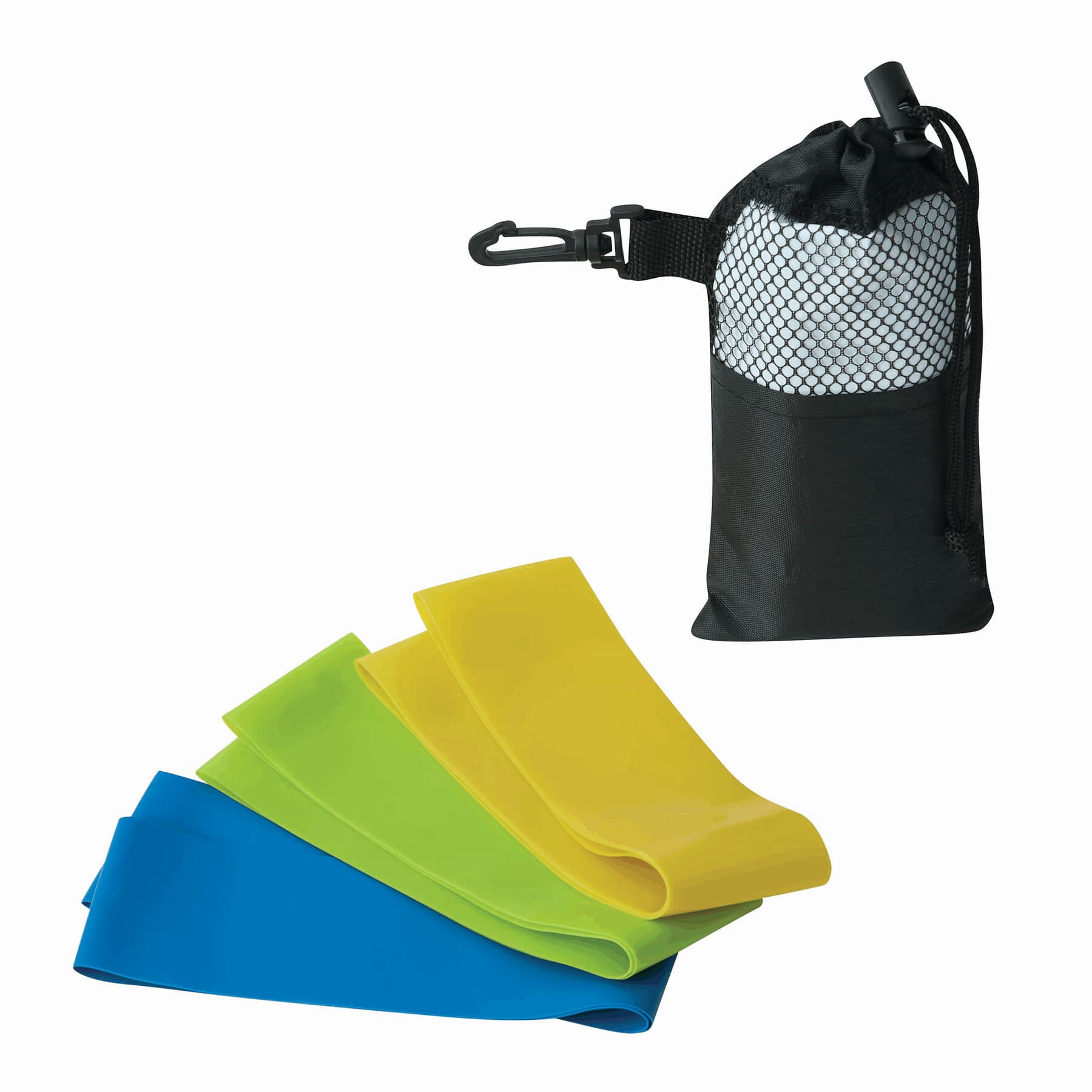SPORTY BAG - Benzi elastice de exerciții, Albastru, Verde deschis, Galben
