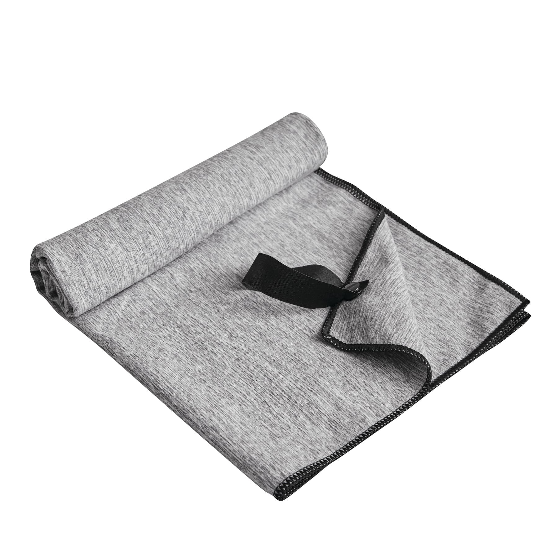 SPORTY - Prosop de sport din microfibră, Negru, Gri
