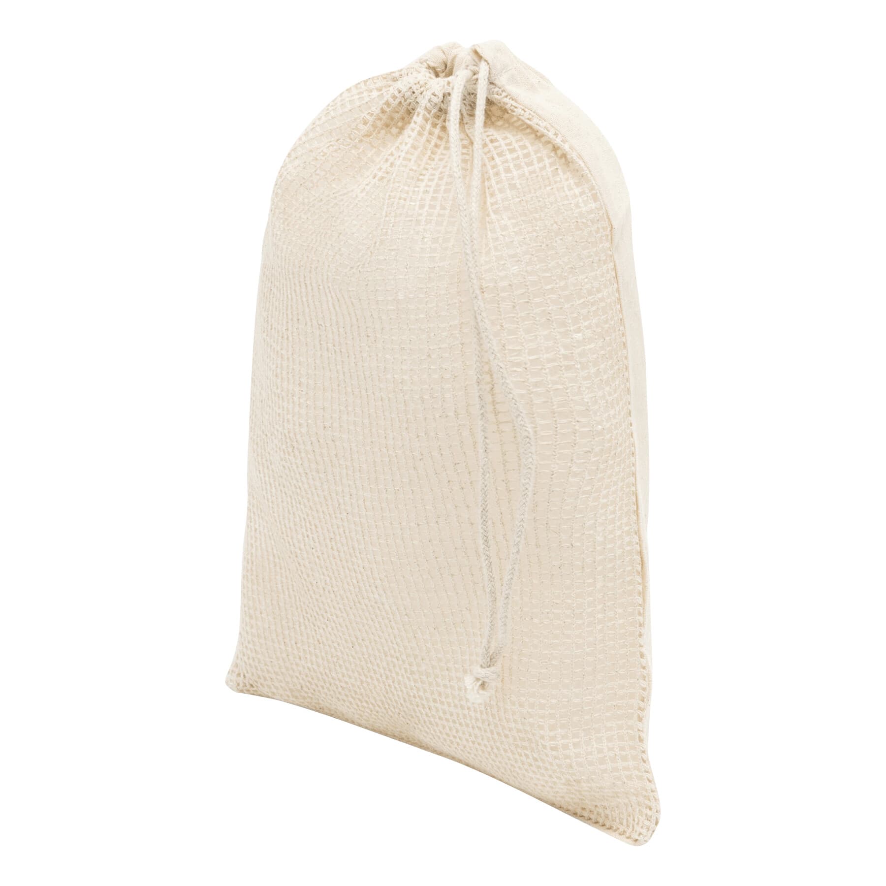 SUPER FOOD S - Sac din plasa pentru fructe si legume, Bej