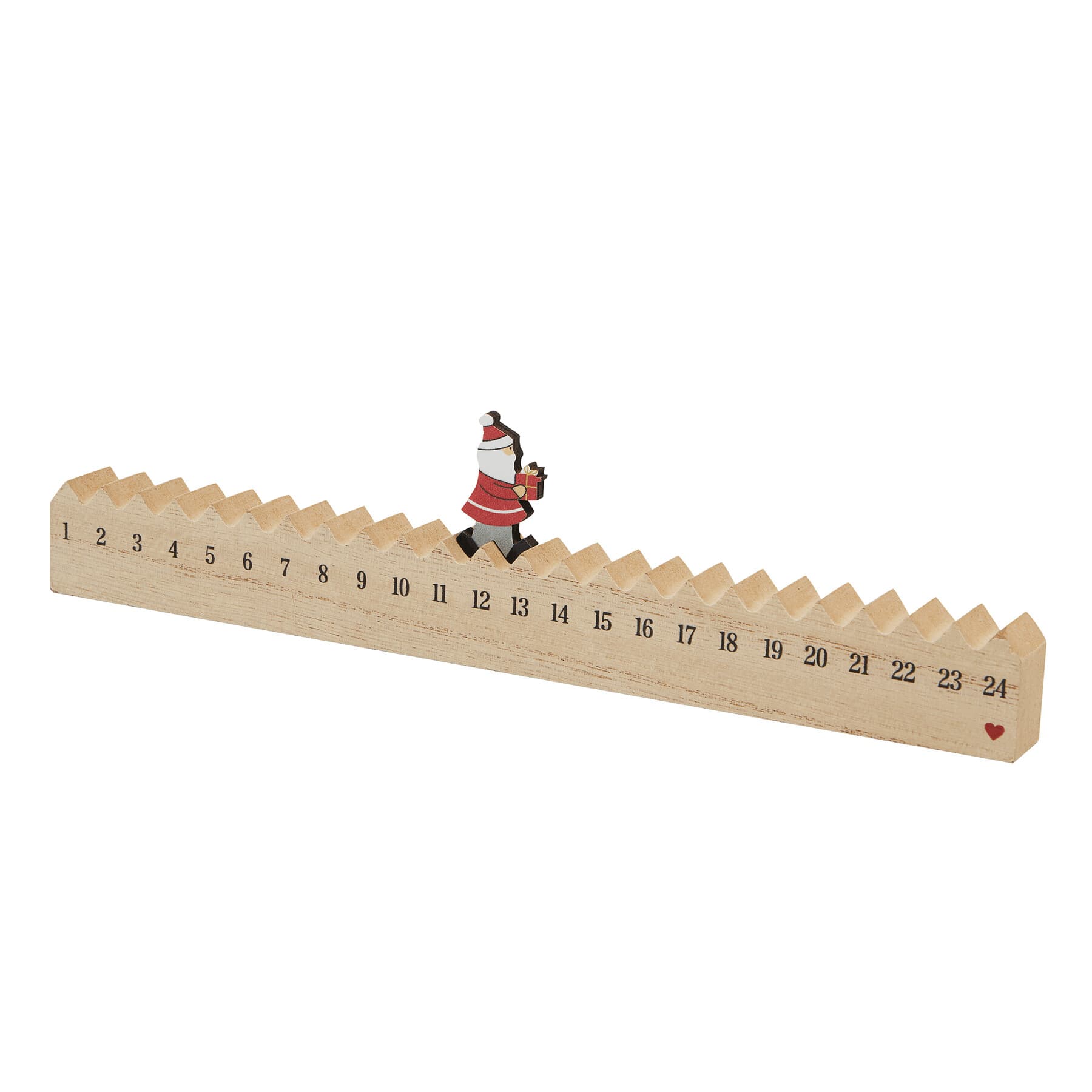 WALKING SANTA - Calendar din lemn, Maro