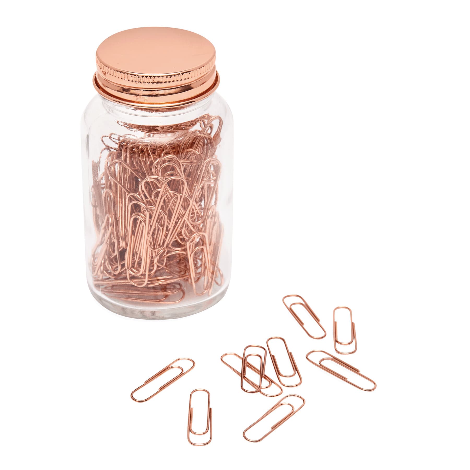 COPPER CLIP - Agrafe de birou în borcan, Cupru