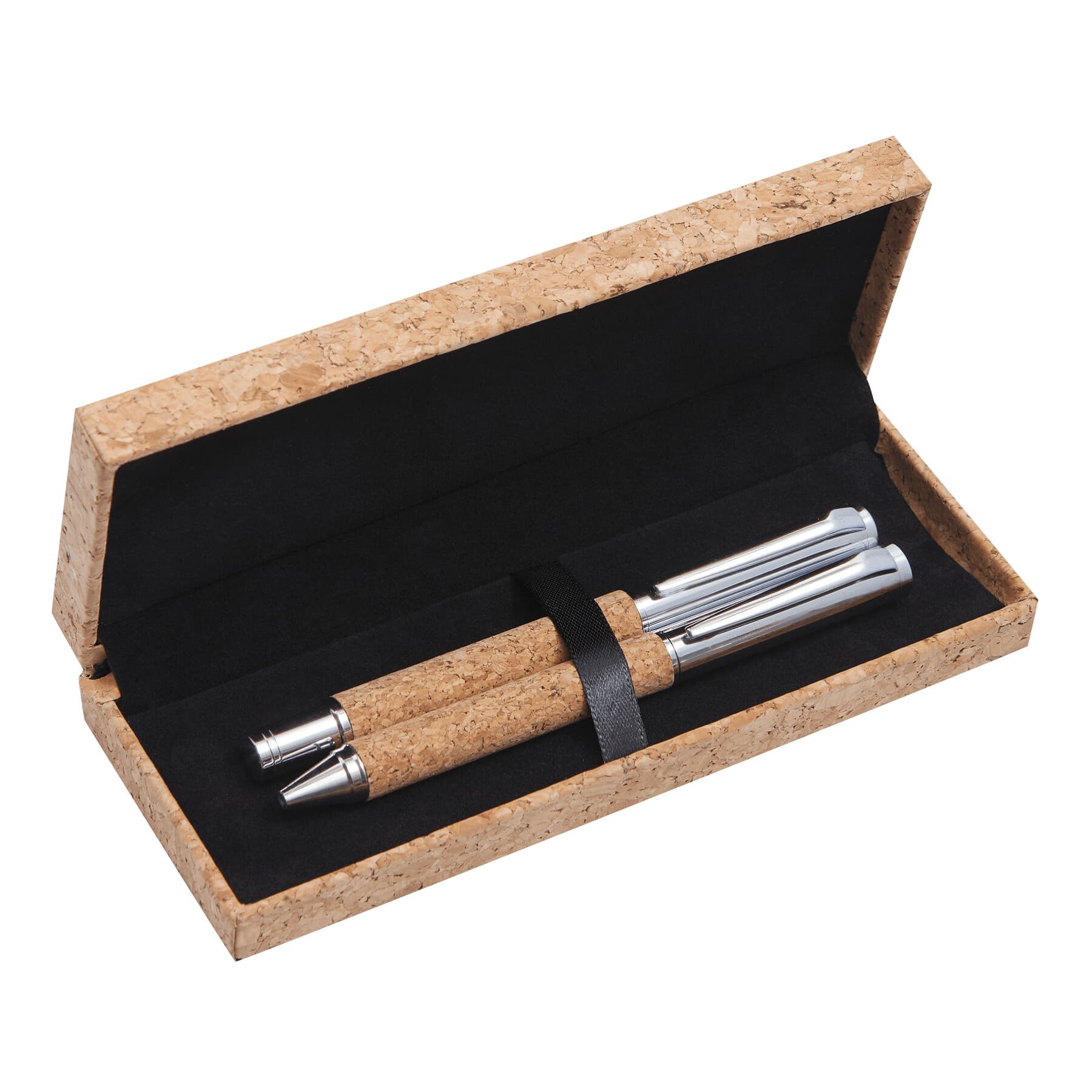 CORK SIGNATURE - Set de scris, Maro, Argintiu