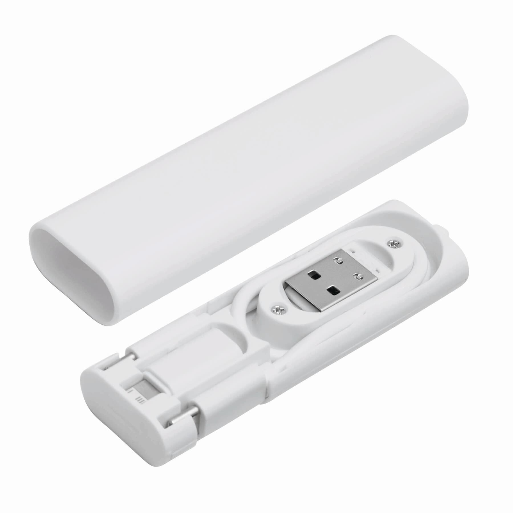 TRANSFER - Cablu compact multifunctional de incarcare si transfer de date, Alb