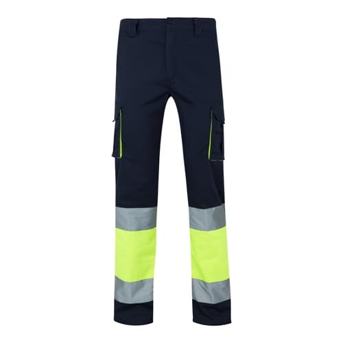 VL ZEUS. Pantaloni elastici cu două tonuri, cu buzunare multiple