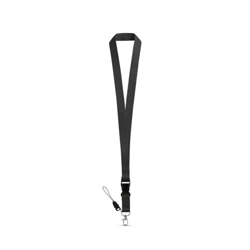 ANQUETIL. Lanyard din poliester cu carabina metalică