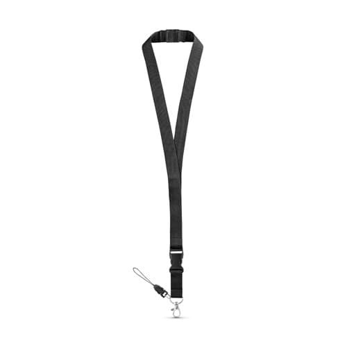 MURRAY. Lanyard din poliester cu carabina metalică