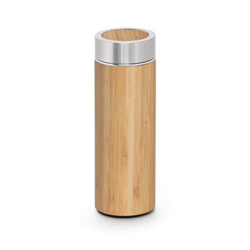 NATUREL. Sticlă termică din bambus și oțel inoxidabil (90% reciclat)