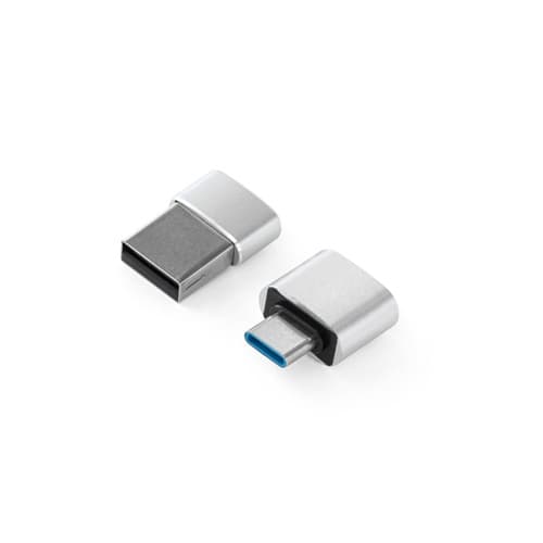 MINSKY. Set de 2 adaptoare USB-A / USB-C din aluminiu