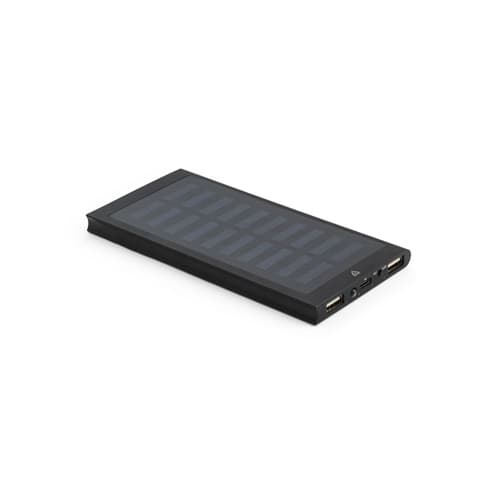 CLERK. Power bank de 8'000 mAh cu panou solar din aluminiu 100%