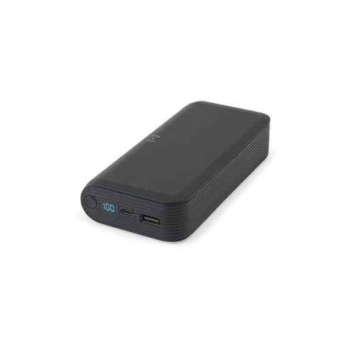 BECKER 20. Power bank de 20'000 mAh din ABS reciclat (100% rABS) cu
