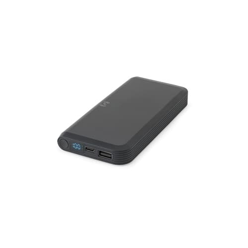 BECKER 10. Power bank de 10'000 mAh din ABS reciclat (100% rABS) cu