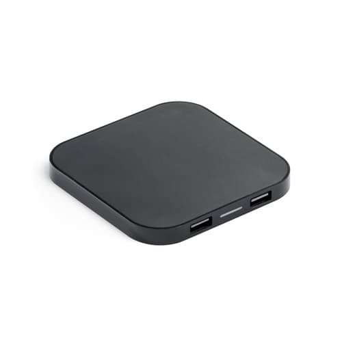 CAROLINE. Încărcător wireless super rapid 15W cu HUB 2 porturi USB-A