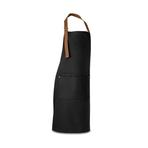 VESPER. Șorț din pânză din bumbac 100% (300 g/m²) cu detalii metalice